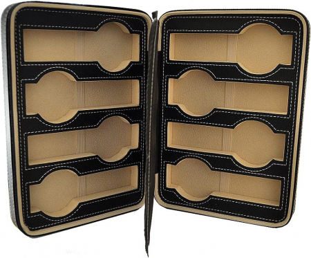 Cutie din piele cu fermoar, Travel Case, pentru 8 ceasuri de mana-F12 [5]