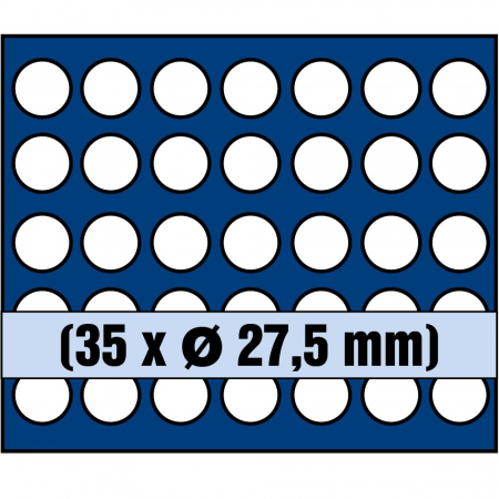 Cutie pentru monede, Nova DeLuxe, 35 locasuri de 27,5 mm-63280 [1]
