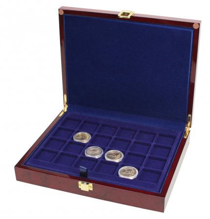 Cutie de Monede Premium - Cutie din lemn lacuit Premium pentru monede cu 3 tavi la alegere-5872