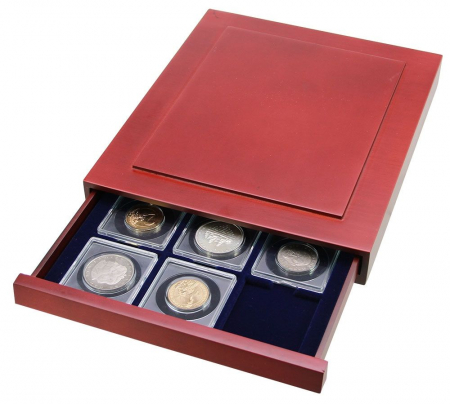 Cutie din lemn, Nova Exquisite, pentru 12 monede in cartonase de 50 mm-6850 [1]