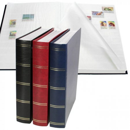 A4 Stockbooks - Green Stamp Stockbook, with Central Divider, 32 White Pages 64 sides