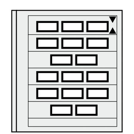 D-Blank Pages - Set of 5 stamp sheets, D-Blank 664PA, with 6 strips for individual stamps