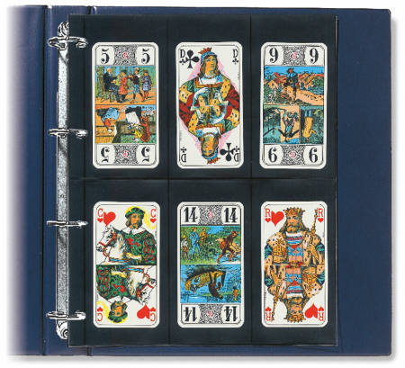 Folii Carti Postale pentru Album Compact A4 - Set 5 folii negre,Compact A4, cu 12 buzunare de 145 x 70 mm