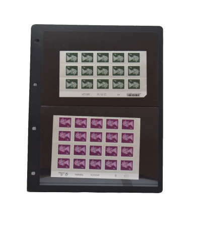 Set 10 foi negre pentru timbre, ClipFix, cu 2 buzunare de 130 x 210 mm [1]