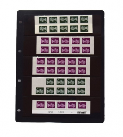Set 10 foi negre pentru timbre, ClipFix, cu 5 buzunare de 50 x 210 mm [1]