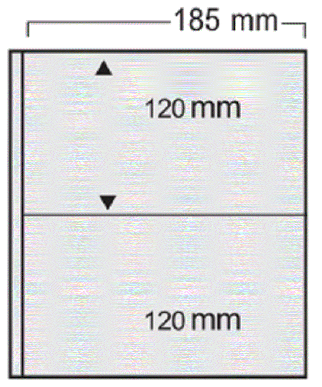 Folii Bancnote Variant - Folii transparente, Variant, 2 buzunare de 120 x 185 mm-562