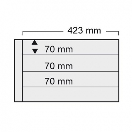 Folii Album A3 - Folie A3 cu 4 buzunare - 423 x 70 mm pentru Albumul A3 1020-1024pa