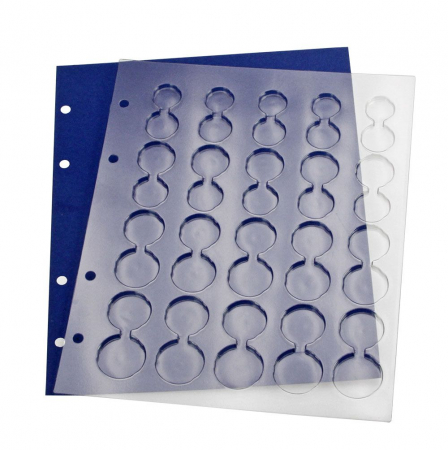Folii TOPset - TOPset 7858 Folie blister pentru 5 seturi euro si carton albastru