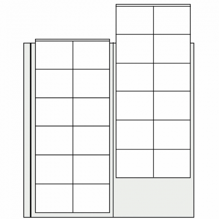 Folii Compact Standard - Set 2 folii pentru monede, Compact, cu 48 buzunare de 32 mm-7814