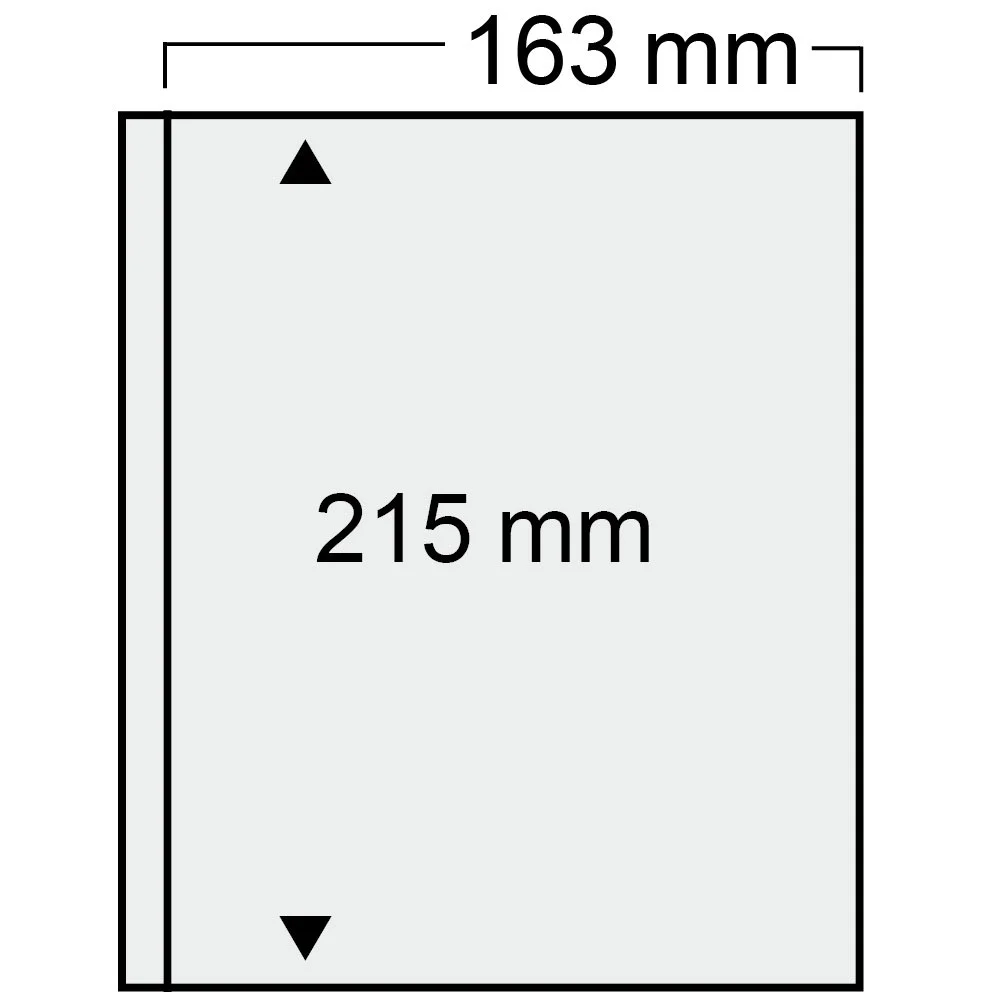 Folii Compact Standard - Folie extra groasa, SAFE 874, pentru seturi de monede in folder de 163 x 215 mm