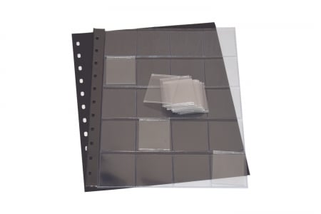 Monede - Folie pentru monede, Coin-Combi, cu 20 buzunare pentru monede de 38 mm