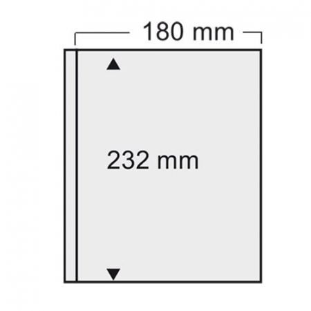 Folii Carti Postale pentru Album Compact - Folie transparenta cu un buzunar 180 x 232 mm "Compact"