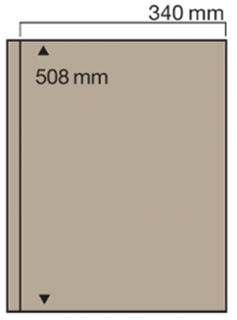 Folii Album Jumbo - 5 folii bej pentru ziare, relevee, Jumbo, cu 1 buzunar fata verso de 508 x 340 mm-6053pa