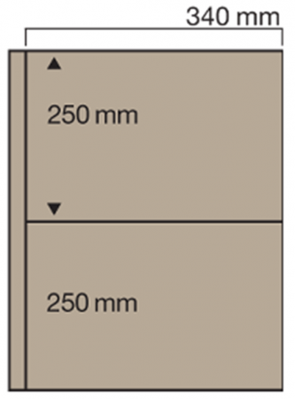 Folii Album Jumbo - 5 folii bej pentru ziare, relevee, Jumbo, cu 2 buzunare fata verso de 250 x 340 mm-6052pa