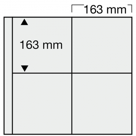 Folii Carti Postale pentru Album Mare - Folii Carti Postale pentru album Yokama-Maxi cu buzunare de 163 x 163 mm-6025PA