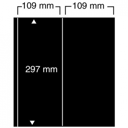 Folii Compact A4 - Folii negre, Compact A4, cu 2 buzunare Verticale de 300 x 109 mm-461PA