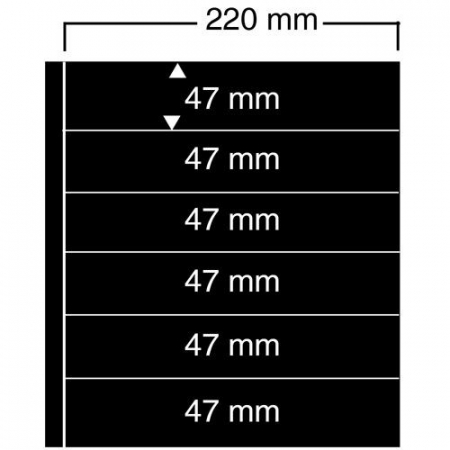 Folii Compact A4 - Folii negre, Compact A4, cu 6 buzunare de 47 x 220 mm-456pa