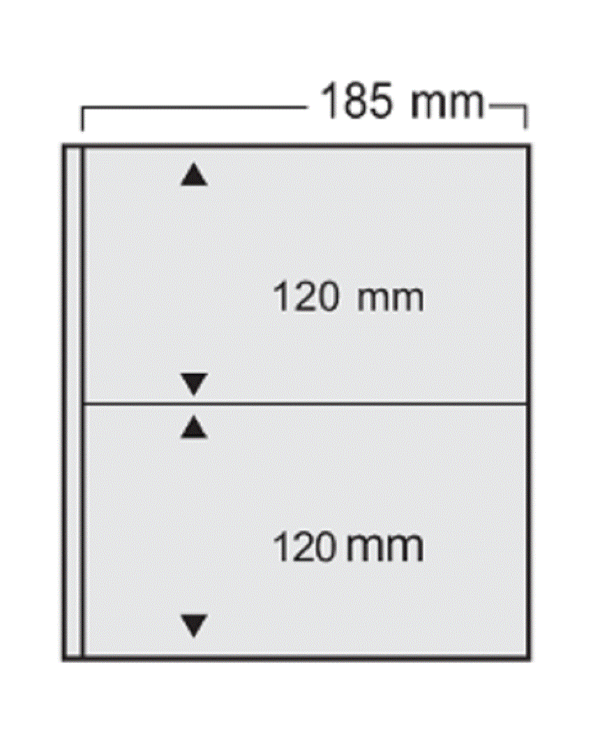 Folii pentru sistemul Variant - 5 folii negre, Variant, cu 2 buzunare fata verso de 120 x 185 mm-867PA