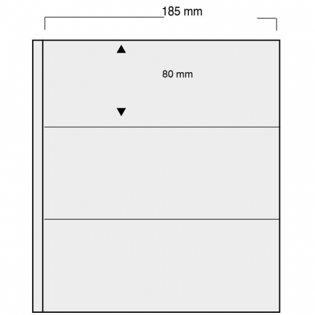 Folii pentru sistemul Variant - 5 folii negre, Variant, cu 3 buzunare fata verso de 80 x 185 mm-860pa