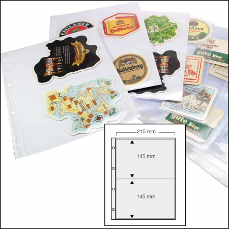 Bere - Folii pentru biscuti suport pahare, 2 buzunare, 215 x 145mm - 15 buc