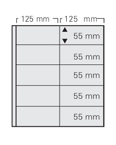 Folii Garant - Set 5 folii transparente, Garant, cu 10 buzunare de 55 x 125 mm