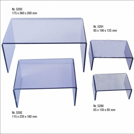 Model display bridge for cars, planes, trains, mineral rocks, acrylic glass 62 x 150 x 85 mm-5290 [2]