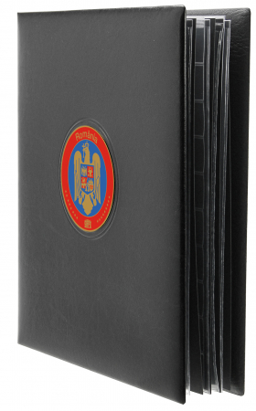 Premium Coin Album - Premium Album with the Romanian coat of arms on the front cover and intro engraved metal plate-7376