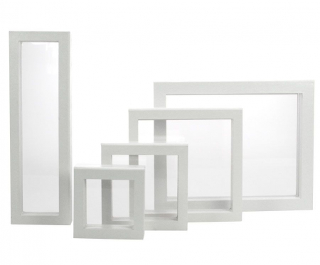 Rama Alba cu membrana de silicon cu efect 3D - 100 x 100 mm (interior)-4517 [1]
