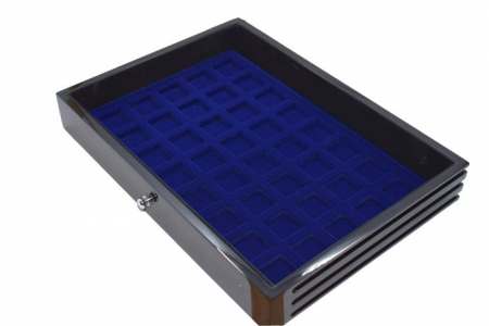 Sertare Black Lacquer - Sertar lemn inaltime 25 mm, Black Lacquer, pentru 40 monede de 30 mm-5903-2