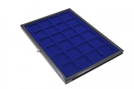 Black Lacquer Drawers - Sertar lemn inaltime 12 mm, Black Lacquer, pentru 24 monede de 45 mm-5947-1