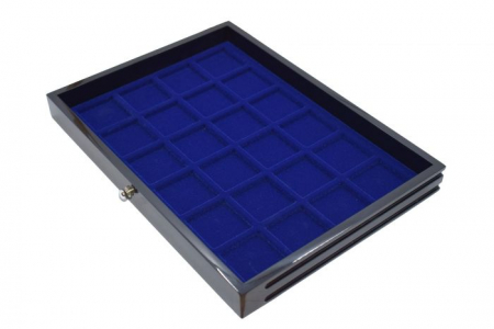 Black Lacquer Drawers - Sertar lemn inaltime 25 mm, Black Lacquer, pentru 24 monede de 45 mm-5947-2