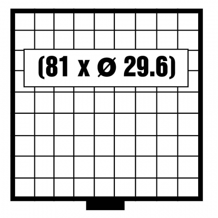 Sertar BEBA-Maxi - Tava pentru monede BEBA-Maxi pentru 81 monede de 29.6mm-6109