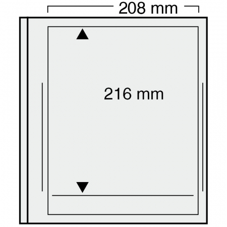 D-Blank Pages - Set of 5 stamp sheets, D-Blank Special 719PA, with 1 pocket 216 x 208 mm