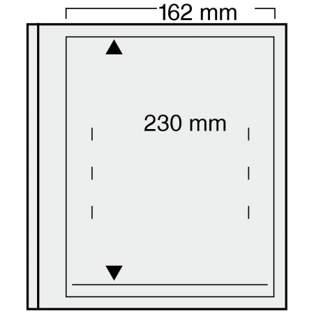 D-Blank Pages - Set of 5 stamp sheets, D-Blank Special 720PA, with 1 pocket 230 x 162 mm