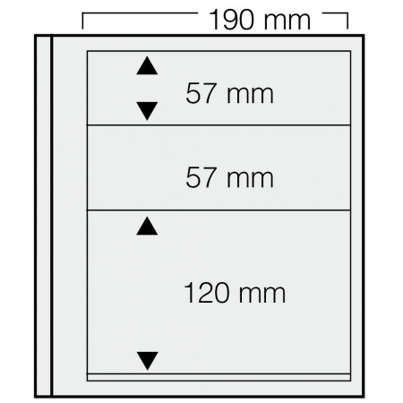 D-Blank Pages - Set of 5 stamp sheets, D-Blank 621PA, with 3 mixt pockets