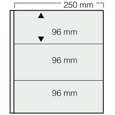 Folii Garant - Set 5 folii albe, Garant, cu 6 buzunare de 96 x 250 mm