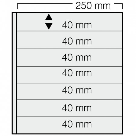 Folii Garant - Set 5 folii albe, Garant, cu 14 buzunare de 40 x 250 mm
