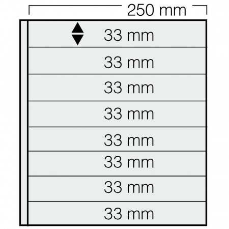 Folii Garant - Set 5 folii albe, Garant, cu 16 buzunare de 33 x 250 mm