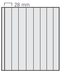 Folii Garant - Set 5 folii transparente, Garant, cu 8 buzunare de 295 x 28 mm
