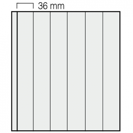 Folii Garant - Set 5 folii transparente, Garant, cu 6 buzunare de 295 x 36 mm