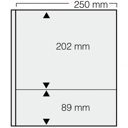 D-Blank Pages - Set of 5 stamp sheets, D-Blank Special 515, with 2 pockets: 202 x 250 mm and 1 of 89 x 250 mm