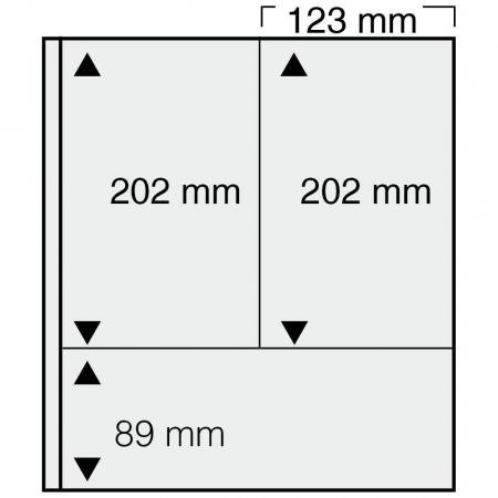 D-Blank Pages - Set of 5 stamp sheets, D-Blank Special 516, with 3 mixed pockets