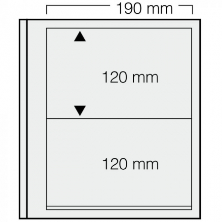 D-Blank Pages - Set of 5 stamp sheets, D-Blank 612, with 2 pockets of 120 x 190 mm
