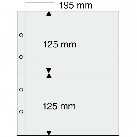 Folii Premium - Set 5 folii pentru bancnote, Premium, cu 2 buzunare de 125 x 195 mm-7397PA