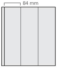 Folii Garant - Set 5 folii transparente, Garant, cu 3 buzunare de 295 x 84 mm