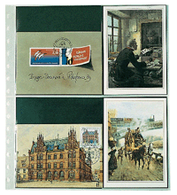 Favorite Album Postcard Pages - Set of 5 transparent postcard pages, Favorit, with 8 pockets Vertical and Horizontal