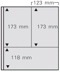 D-Blank Pages - Set of 5 stamp pages, D-Blank Special 518PA, with 3 mixt pockets