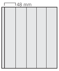Folii Garant - Set 5 folii transparente, Garant, cu 5 buzunare de 295 x 48 mm