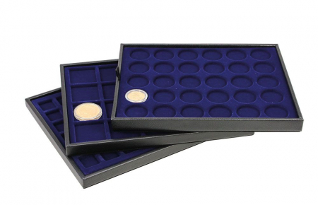 Nova DeLuxe - Tava in fibra de piele, DeLuxe-Combi, pentru 48 monede de 24 mm-63241