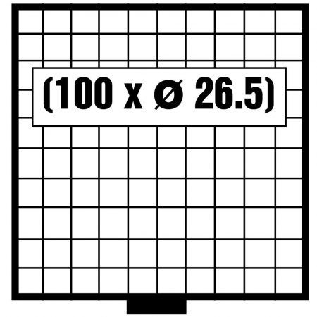 Sertar suprapus Maxi - Tava monede MAXI 6610 in carcasa acrilica pentru 100 monede de 26.5mm-6610